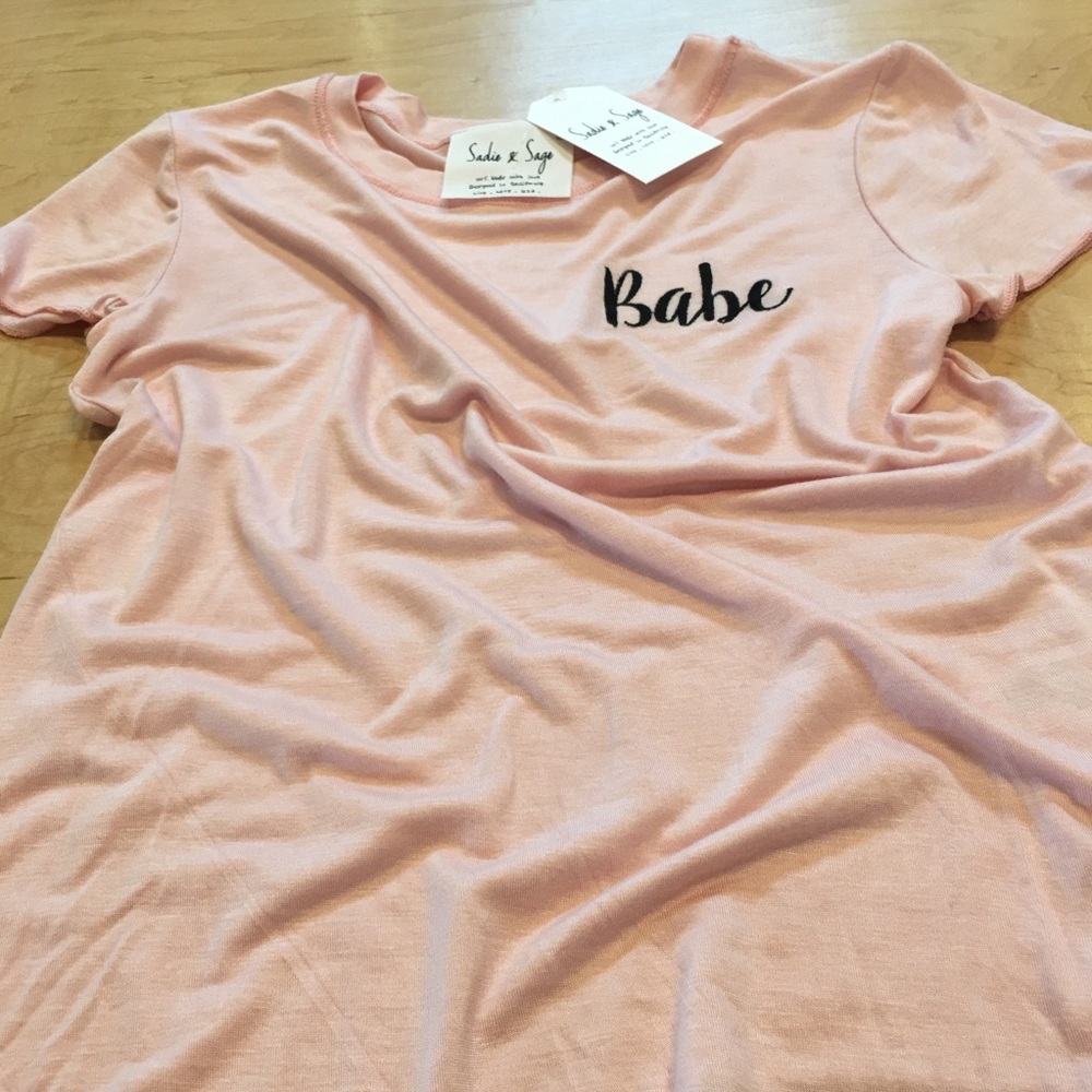 NWT pink crop tee Sadie & Sage - Picture 3 of 7